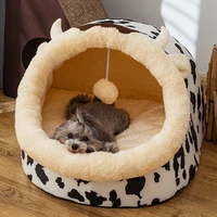 dog bed house four seasons universal enclosed house small dog teddy removable bed cat house winter warm pet supplies