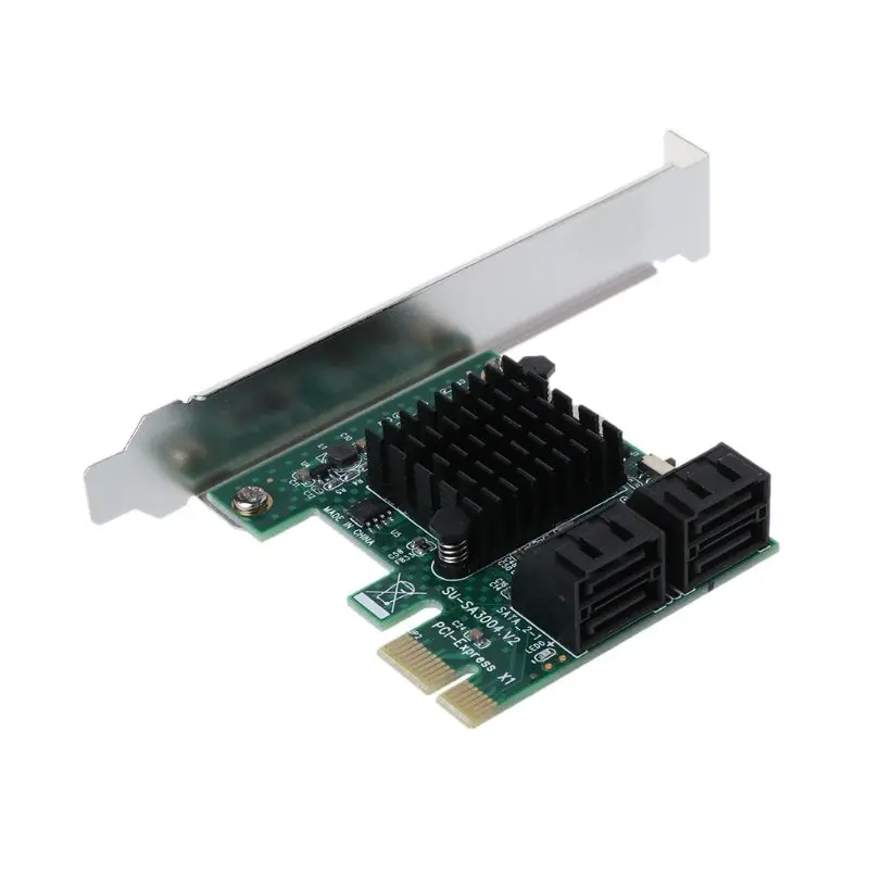 

PCI-E PCI Express 1x To 4-Port Sata 3.0 III 6G Converter Controller Card Adapter