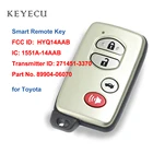 Keyecu Смарт Prox карты дистанционный ключ-брелок от машины для Защитные чехлы для сидений, сшитые специально для Toyota Corolla Camry Avalon 2007 2008 2009 2010 2011 2012 HYQ14AAB 271451-3370