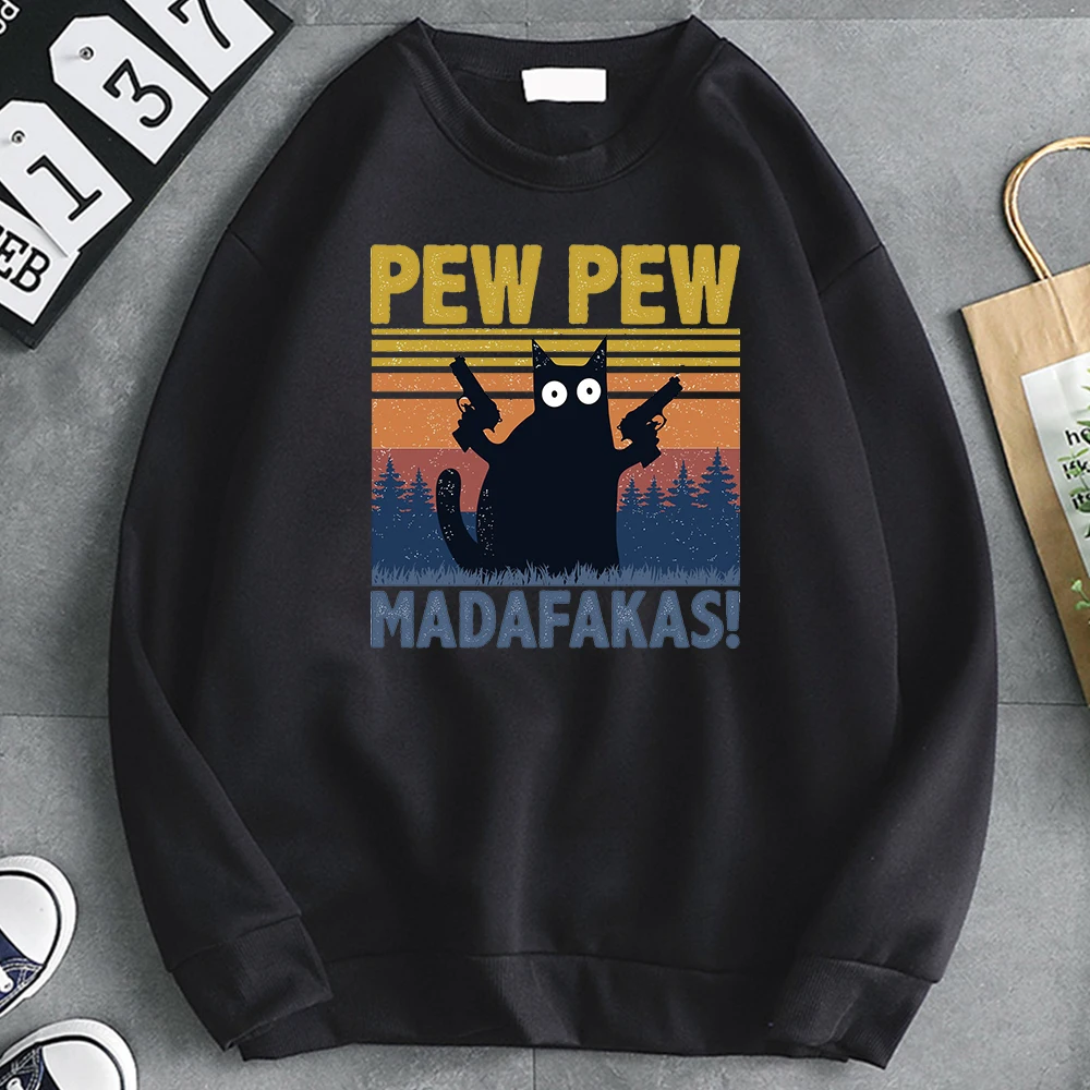 

Мужская Флисовая Толстовка Pew Madafakas, черная свободная толстовка с капюшоном и карманами, в стиле K-POP, винтажная модная одежда в стиле хип-хоп,