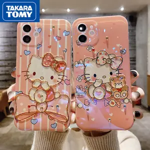 TAKARA TOMY HelloKitty Blu-ray Phone Case for
IPhone7/8P/X/XR/XS/XSMAX/11/12Pro/12min Phone Couple Case Cover 9.4 USD