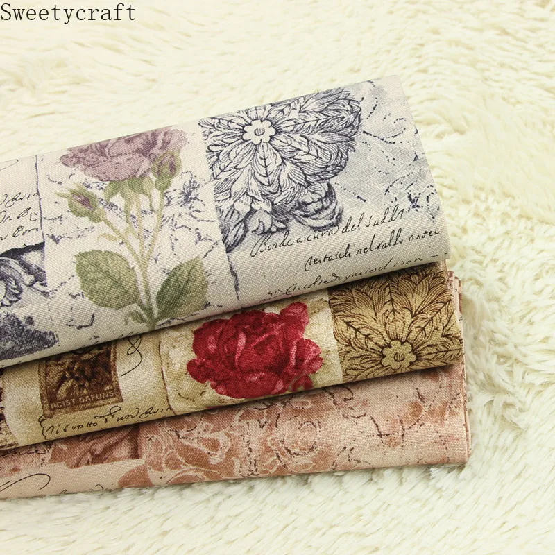 110x45 см Плотная хлопковая ткань по двору с цветочным принтом пэчворк Tissus для