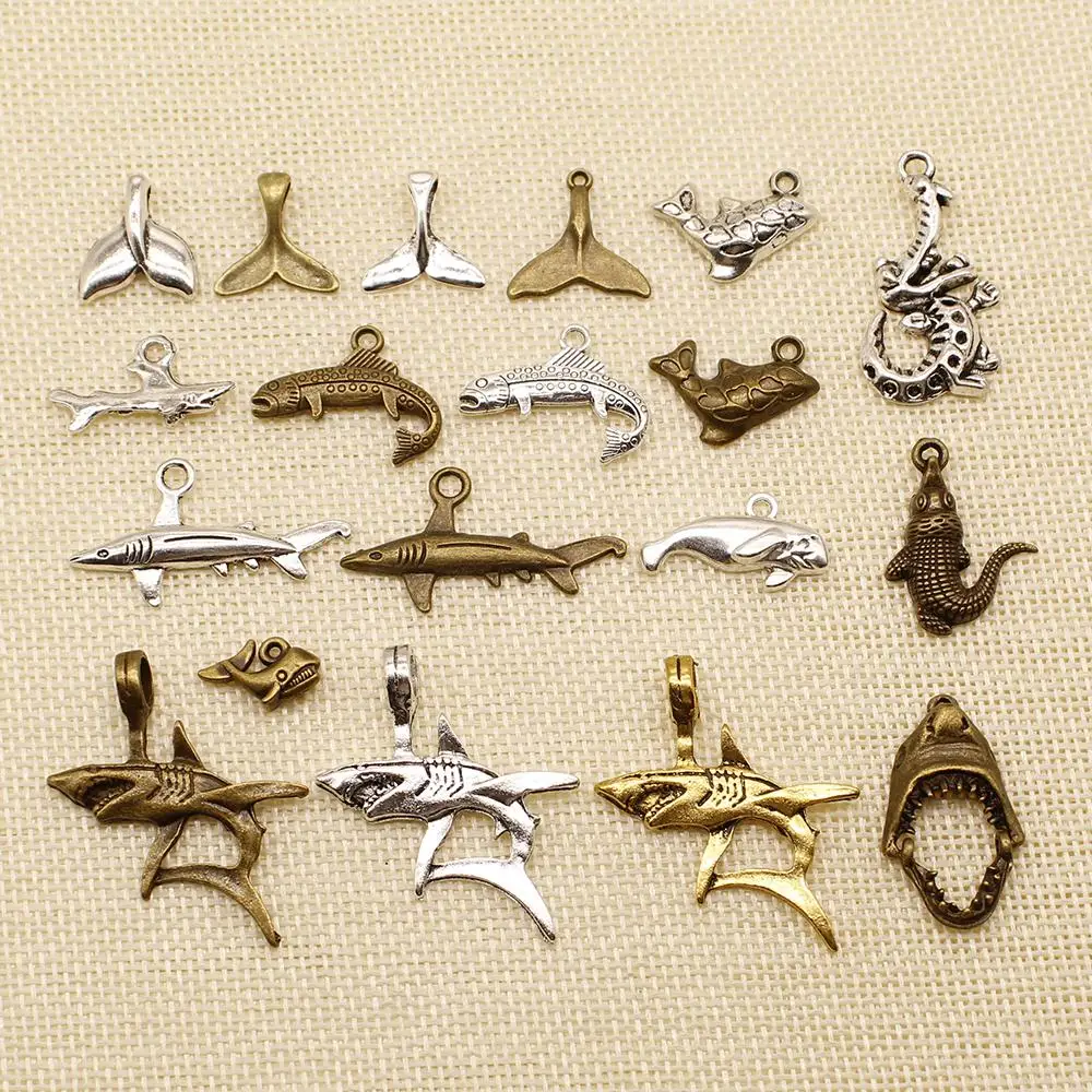 1 шт. Шарм DIY Аксессуары для ювелирных изделий животное акула КИТ хвост крокодил