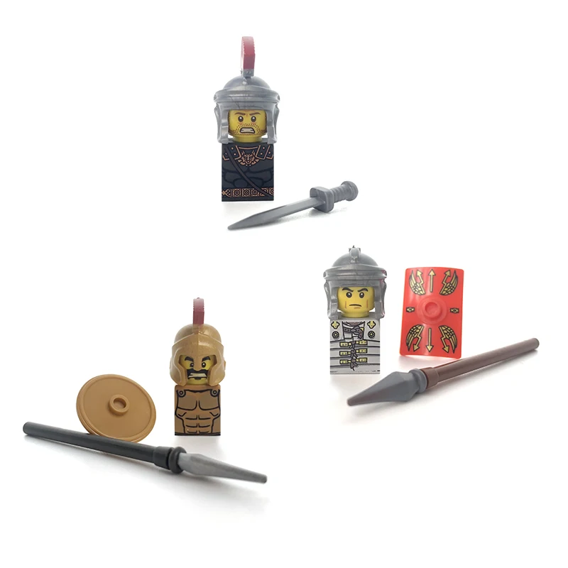 Военные фигурки в средневековом стиле солдаты строительные блоки Римский рыцарь