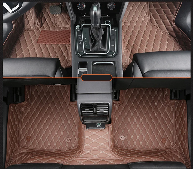 

leather car interior floor mat for volkswagen passat b5 b5.5 b6 b7 b8 1997-2019 2018 2017 2016 2015 2014 rug carpet