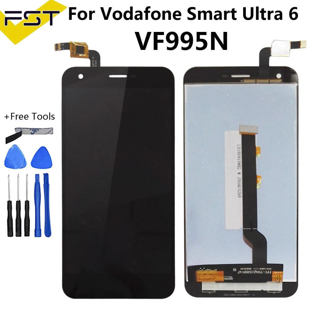 Протестированный хорошо ЖК-дисплей с сенсорным дигитайзером для Vodafone Smart Ultra 6 VF-995N VF995N 995 995N ЖК-экран сенсорная панель