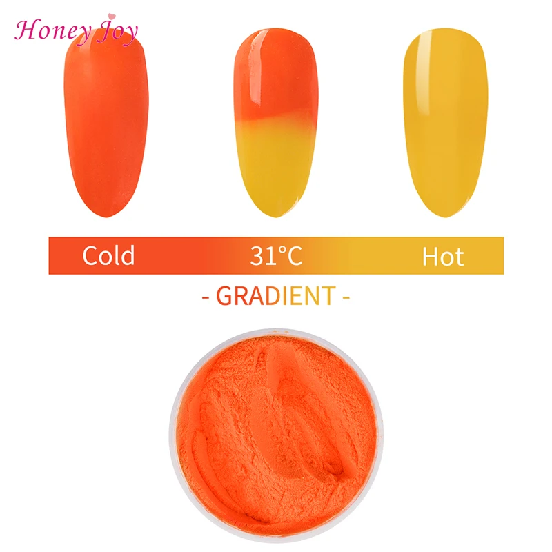 18 г/28 г яркие оранжевые и желтые температурные изменения цвета Dip порошок для