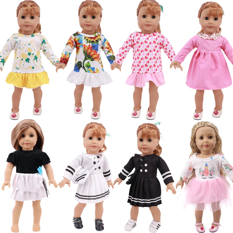 

New Doll Clothes 9 Styles Clothes Accessories Fit 18 Inch American&43 CM Born Baby Generation,Russian DIY Birthday Girl's Gift