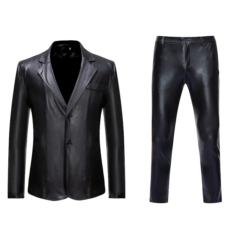 

Men's Shiny Gold 2 Pieces Suits (Blazer+Pants) Terno Masculino Fashion Party DJ Club Dress Tuxedo Suit Men Stage Singer Clothes