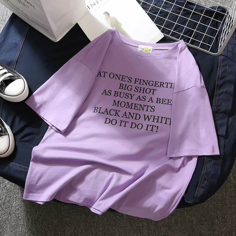 

Summer T-shirts for women Casual O Neck Short Sleeve Female T-shirt White Green 2020 Fashion Lemon Printed Women's Tee Shirts