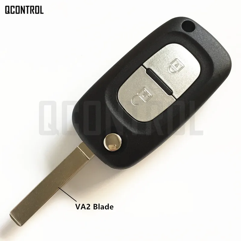 QCONTROL 2 кнопки дистанционного ключа для Renault CLIO KANGOO TWINGO WIND 433 МГц PCF7961 чип|Ключ от