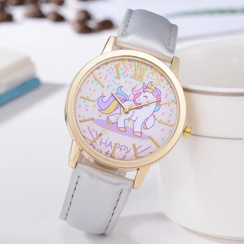 Часы женские кварцевые с кожаным ремешком и циферблатом в виде животного 2020 |