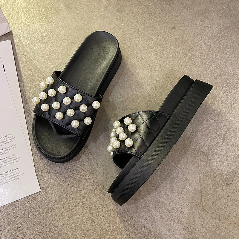 

Beach Shoes Ladies' Slippers Med Slipers Women Platform Luxury Slides Sabot Flat 2021 Massage Designer Basic Rome PU Med Beach S
