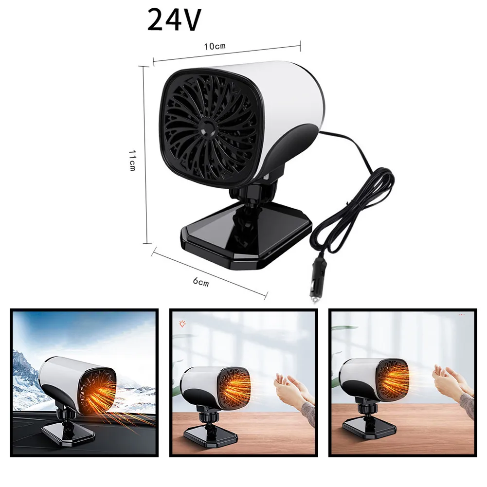 

Car Heater Car Defroster And Demister Heating And Cooling Appliances High Power 12V/24V 120W Black White Car Heater