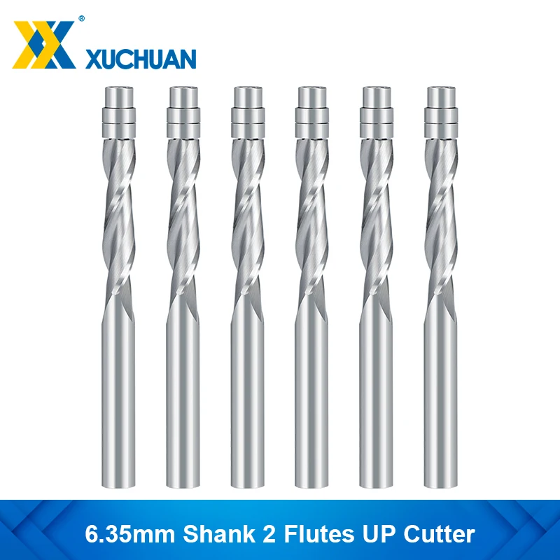 Твердосплавная Концевая фреза с 2 канавками направляющим подшипником 6 35 мм