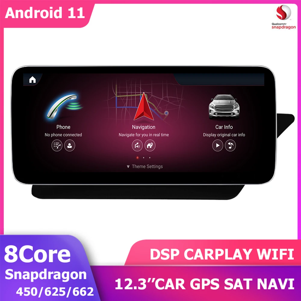 

12.3''Car Android GPS Player For Mercedes Benz E-Class Coupe C207 W207 A207 2009-2016 Qualcomm RHD Radio Wifi 4G DSP Carplay BT