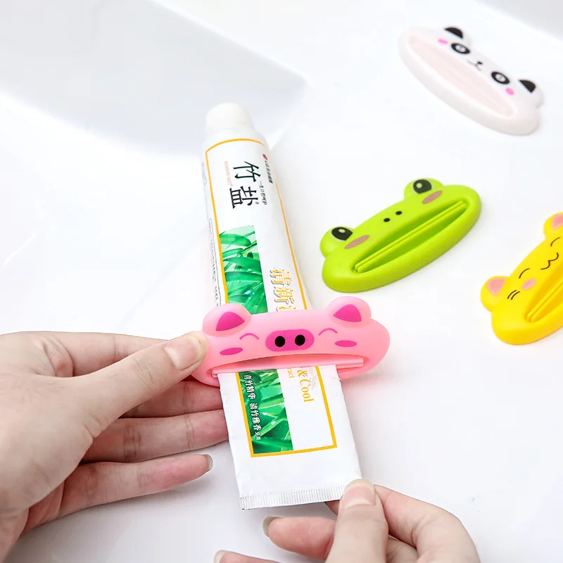

Kitchen Gadgets 1pcs Animal Easy Toothpaste Dispenser Kichen Accessories Useful Toothpaste Rolling Holder for Home Bathroom