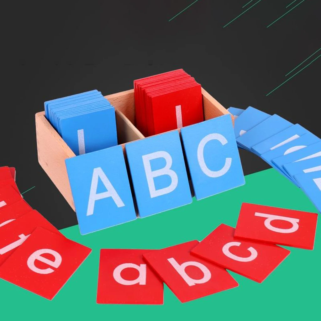 

Wooden English Alphabet Board Upper&Lower Case Kids Toys for Boys Girls, Good Parent-child Interactive Toy