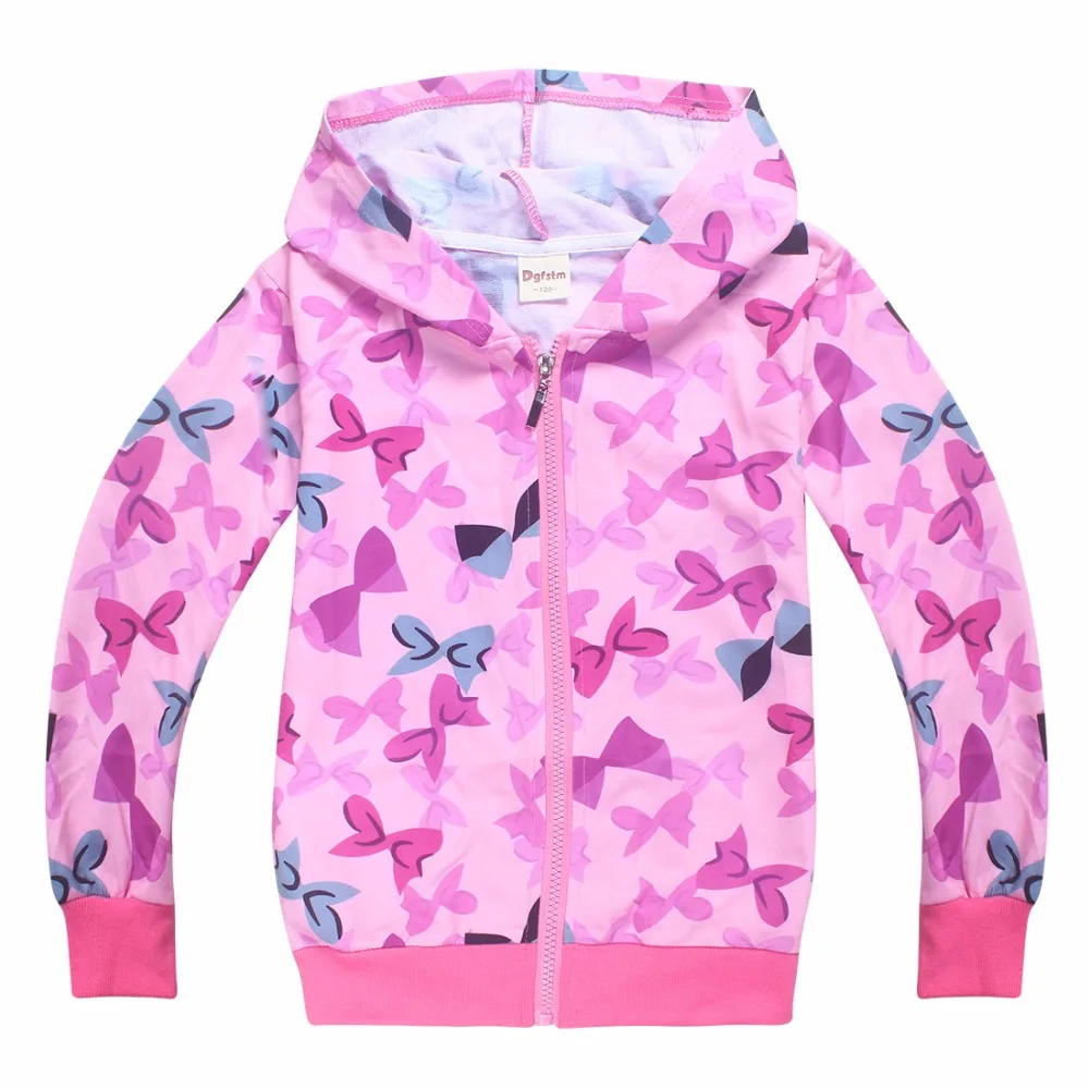 

4-12 Years JOJO Siwa Jacket Coat Zipper Floral Girls Hoodies Jackets Thin Outerwear Sweatshirts Girls Kids Cosplay Pink Top