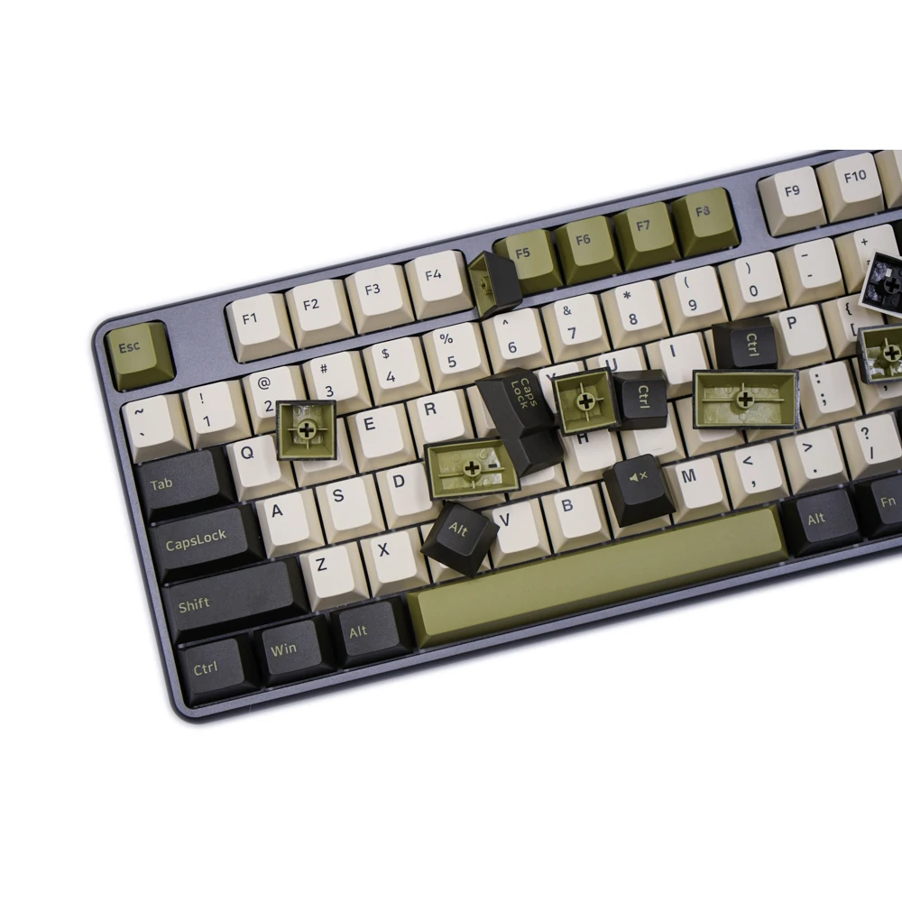 G-MKY 160 клавиш вишневый профиль колпачок оливкового цвета двойной толстый PBT для