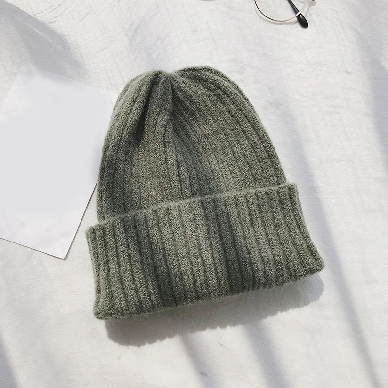Зимняя шапка унисекс Осень зима шерсть смесь мягкая теплая вязаная мужская и