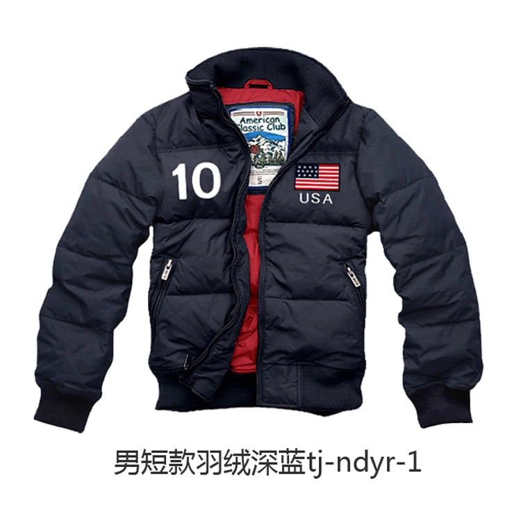 Мужской пуховик зимнего размера плюс с вышитым флагом США jas ropa abrigo casaco monclair afs hollistic мужская куртка - Цвет: Blue tj-ndyr-1-T