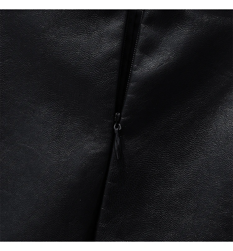 Женская Кожаная Мини-юбка с высокой талией черная короткая юбка из искусственной