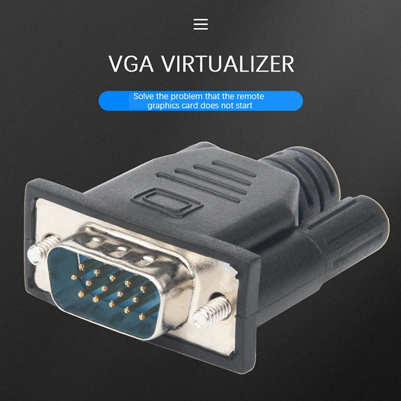 

Адаптер Виртуального дисплея VGA 1080P 60 Гц, штепсельная вилка-пустышка EDID, Безголовый эмулятор призрака, блокировочная пластина, подключение к...