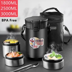 Термос с вложенными контейнерами из нержавеющей стали