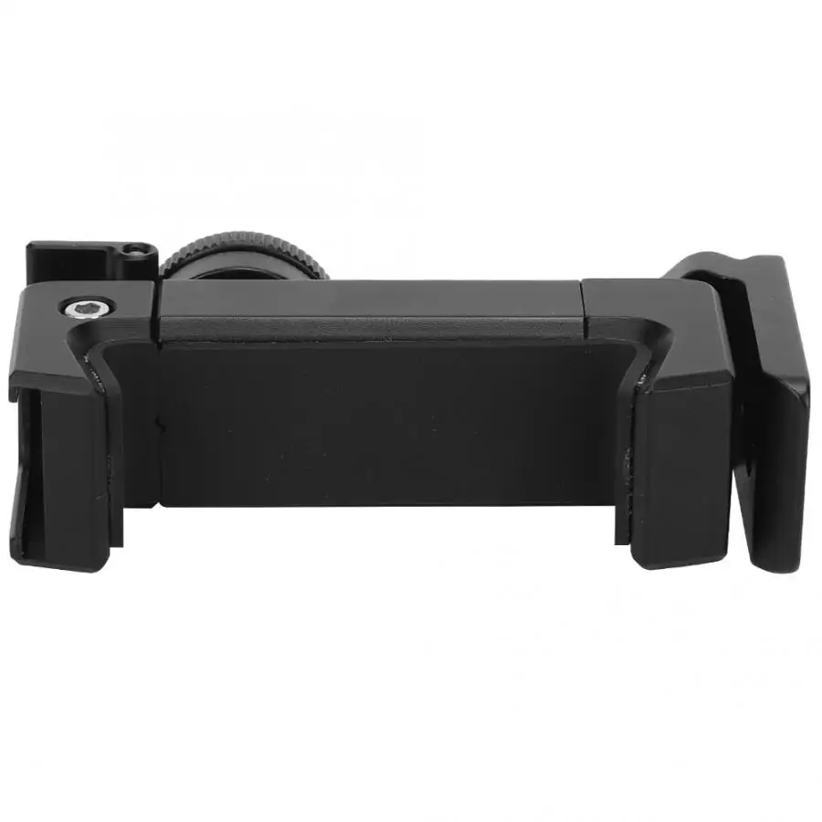 

Black Aluminium Alloy Cellphone Holder Photography Bracket with Cold Shoe 1/4 Inch Screw Interface for Microphone fotografia