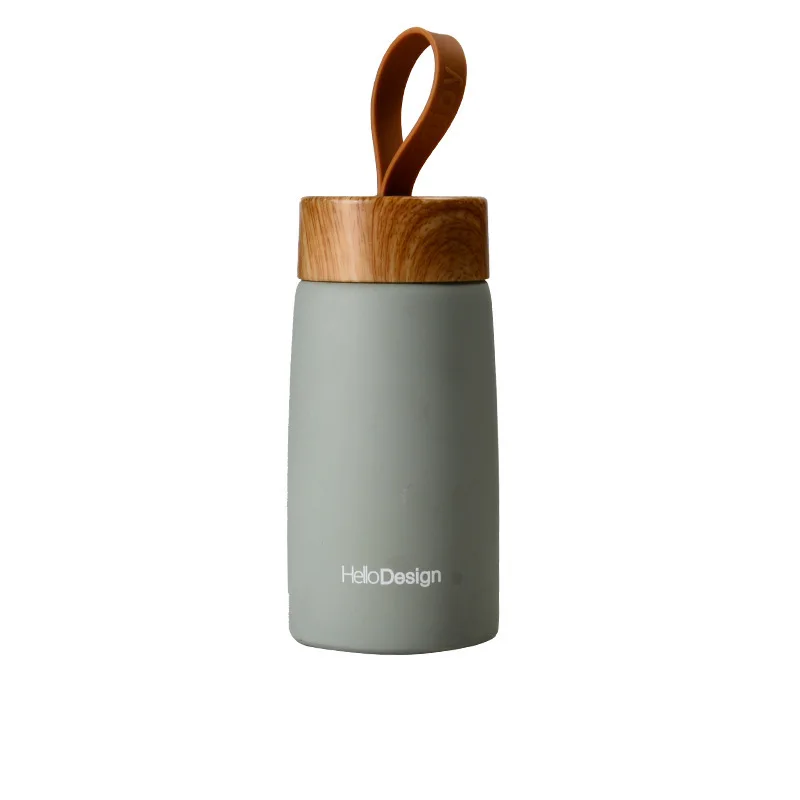 

New Style Stainless Steel Vacuum Flask Portable Double-layer Vacuum Vacuum Flask Sports Fashion Wood Grain Vacuum Flask