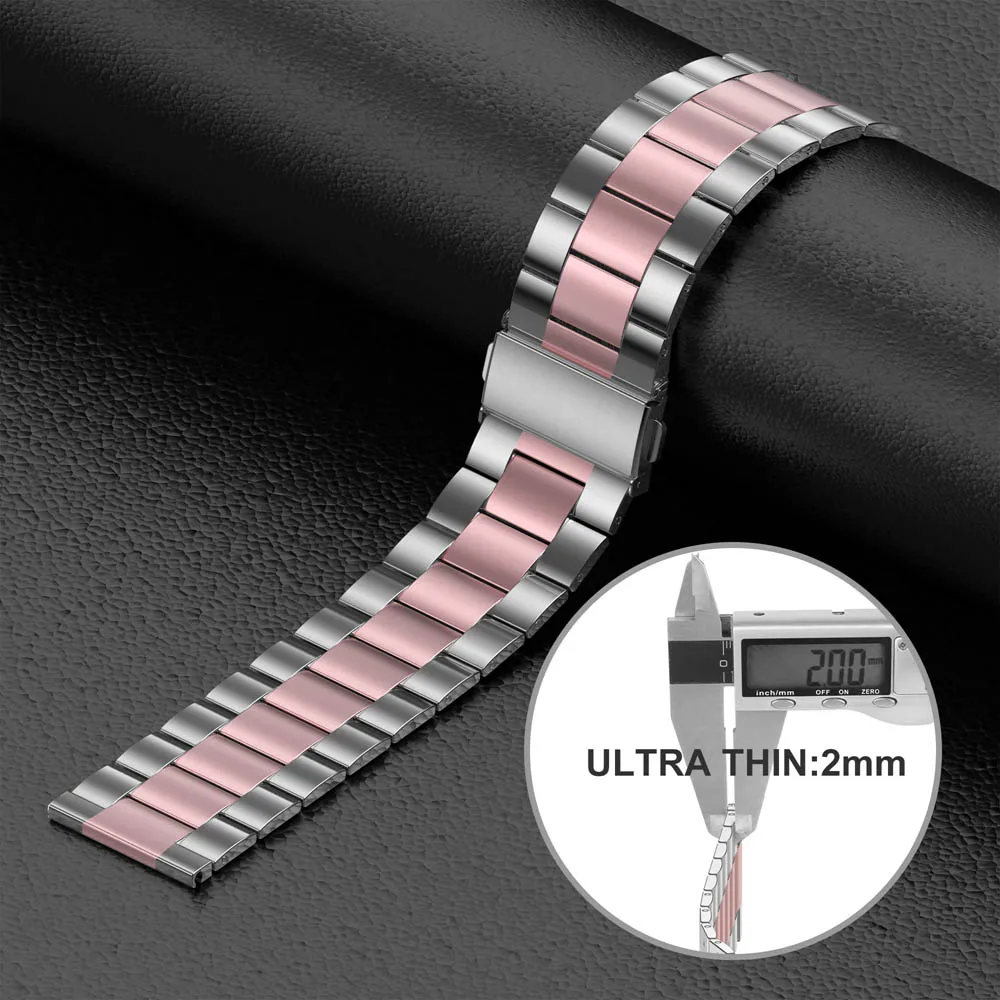 Металлический ремешок для Fitbit Φ из нержавеющей стали браслетов Versa Сменные