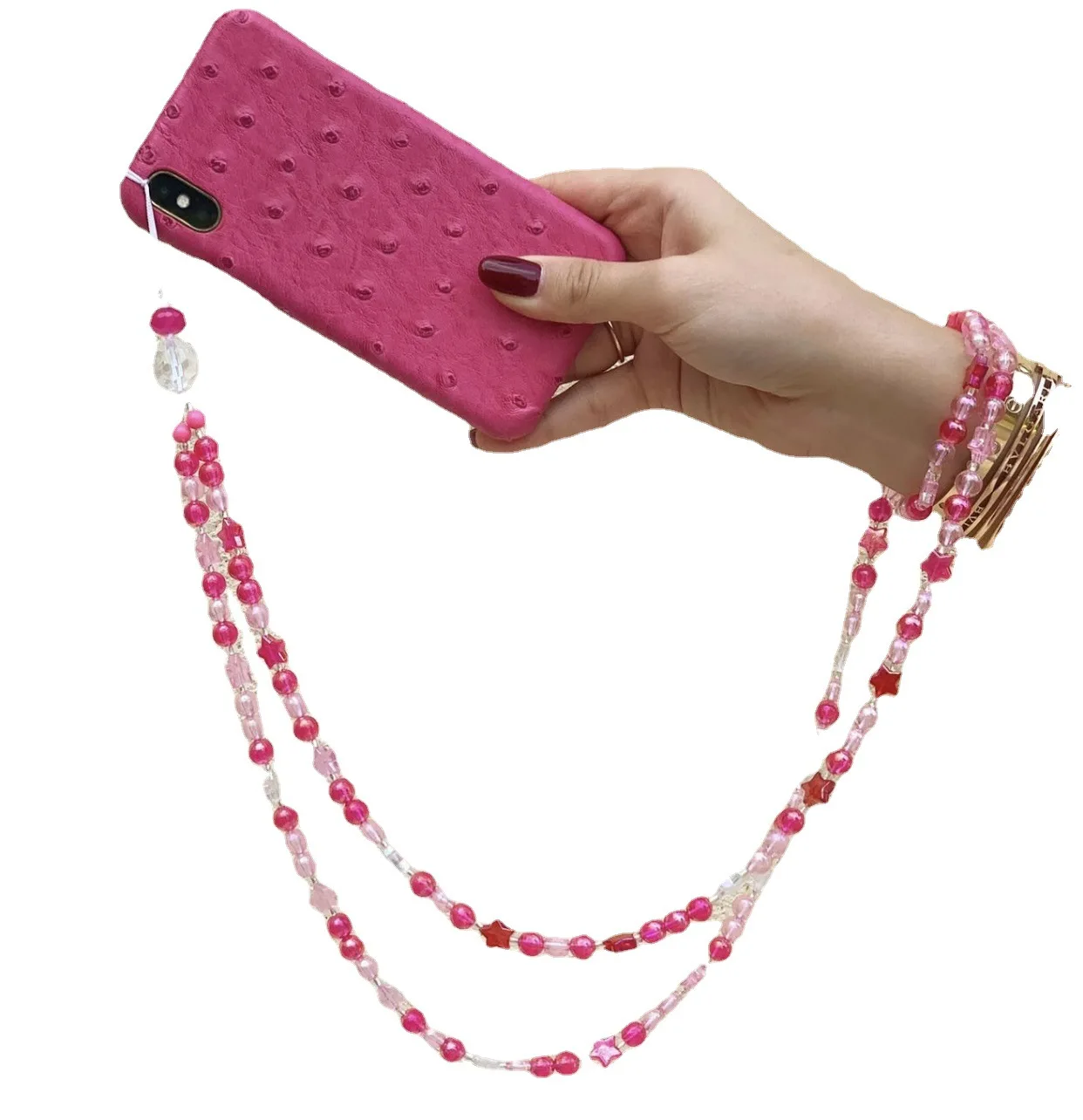 

Mobile Phone Chain Chain Necklace Bag Chain Korean Version European and American Crystal Acrylic