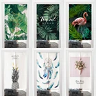 Японский Норен дверь Шторы Северное растение листья печати для дома Кухня ресторан вход перегородка Шторы s