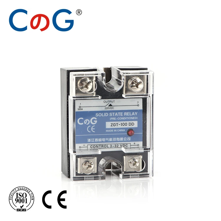 CG 60A 80A 100A DD SSR Однофазный DC контроль радиатор 3-32VDC до 5-220VDC SSR-100DD 60DD 80DD твердотельное реле