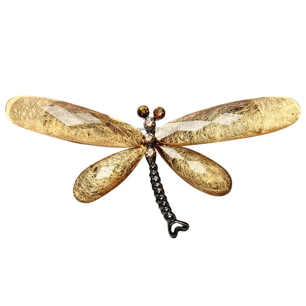 Винтажная женская брошь в форме стрекозы стразы насекомого булавка животного