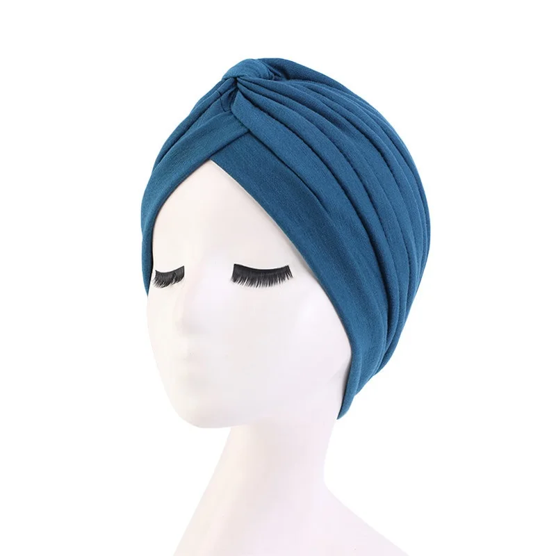 

fashionable solid color elastic cotton Indian headtie