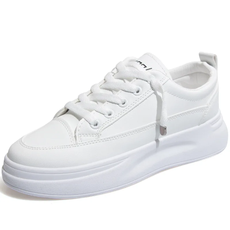 Кроссовки женские на мягкой подошве повседневные туфли платформе дышащие белые