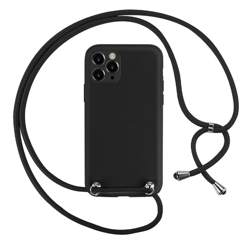 Silicone Case for Sony Xperia Z1 Compact Mini 1 II III Z3 Plus Ace 2 8 Lite 20 L4 M E4G E2 M5 L1 Cover Lanyard Neck Strap | Мобильные