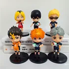 Экшн-фигурки Аниме Haikyuu 6 шт.компл., игрушки, Мультяшные фигурки Shoyo tobio Kenma Tooru, ПВХ модели, куклы, фигурки для волейбола, детские подарки