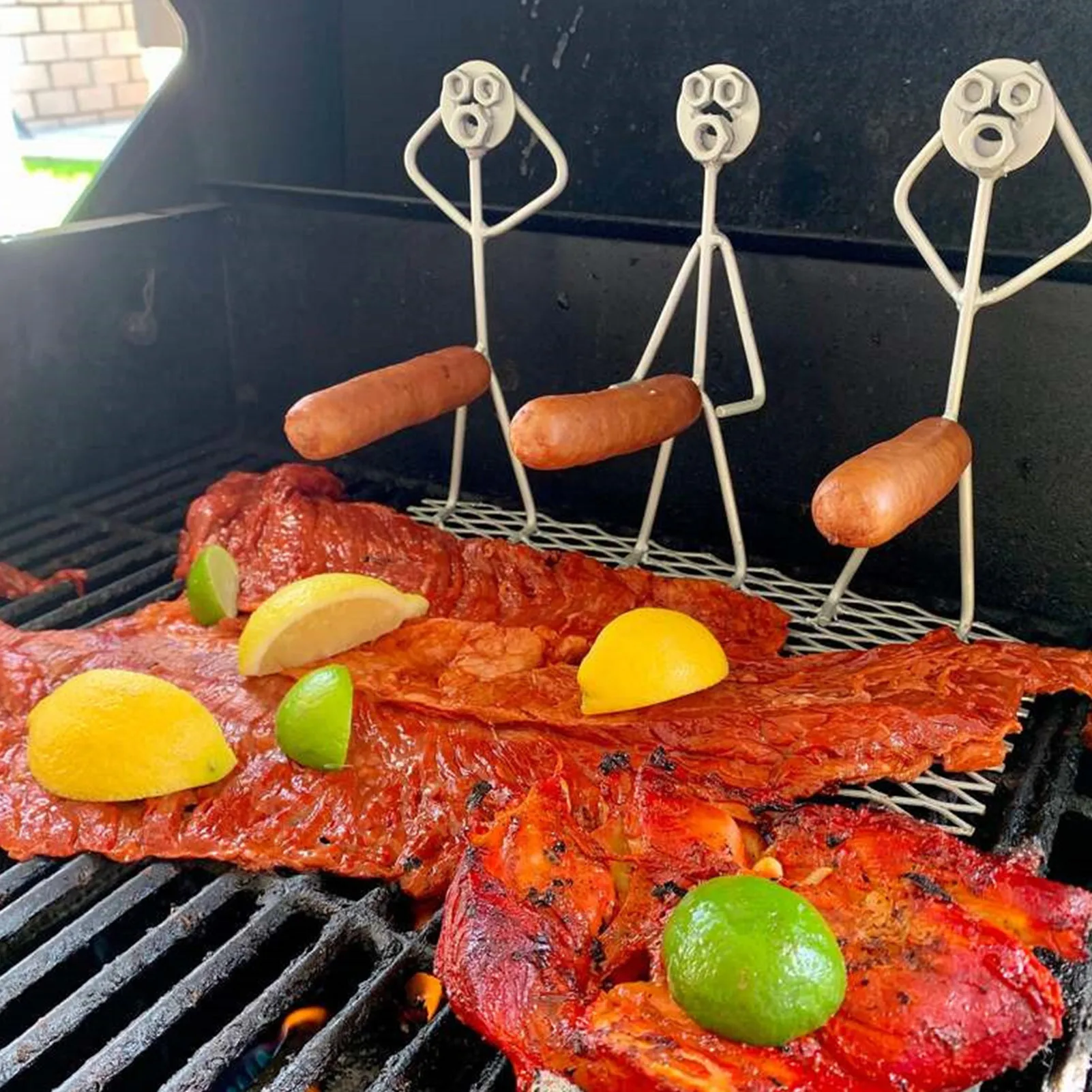 

Outdoor Portable Lighweight Hot Dog Roaster Rack High-Quality BBQ Grilled Sausage Metal Tool For Camping Hiking Traving
