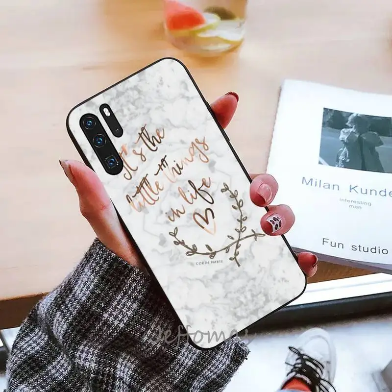

Marble Rose flower Phone Case For Huawei P9 P10 P20 P30 Pro Lite smart Mate 10 Lite 20 Y5 Y6 Y7 2018 2019