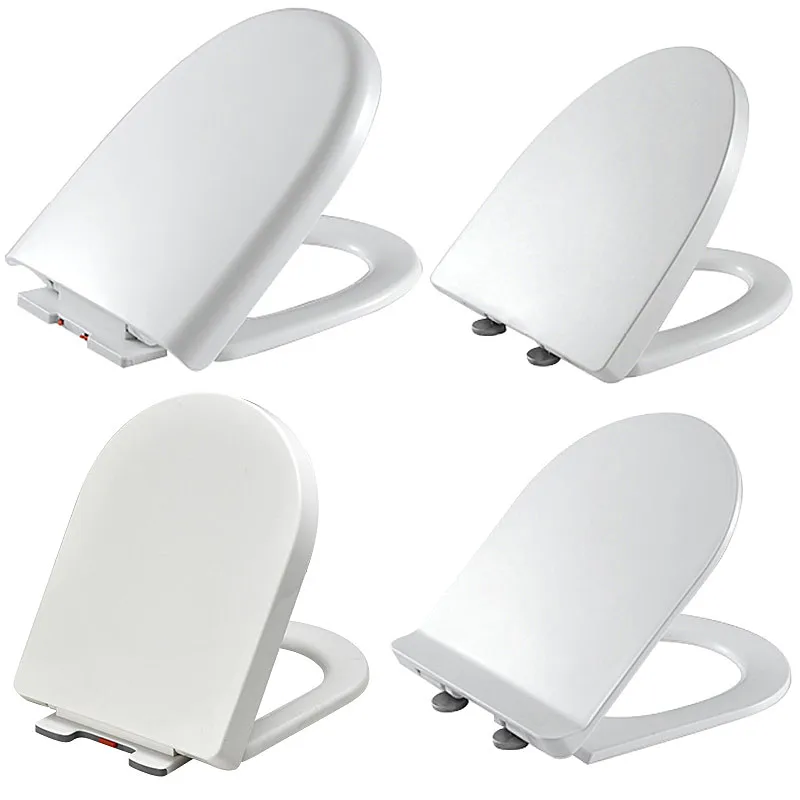 

Разнообразные полипропиленовые чехлы для сидений для унитаза, U-образная крышка для сидений унитаза с медленным закрытием, универсальные аксессуары для сидений унитаза, J19406