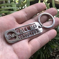 handmade custom keychain for car logo name stainless steel personalized gift customized anti lost keyring key chain ring gifts