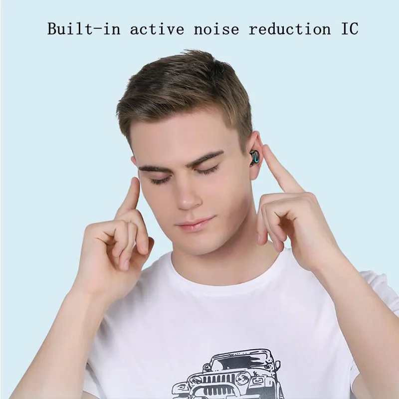 Wireless Bluetooth Headset 5.0 In-ear Intelligent Noise Reduction Waterproof Long Life LED Power Display Multi-function Charging