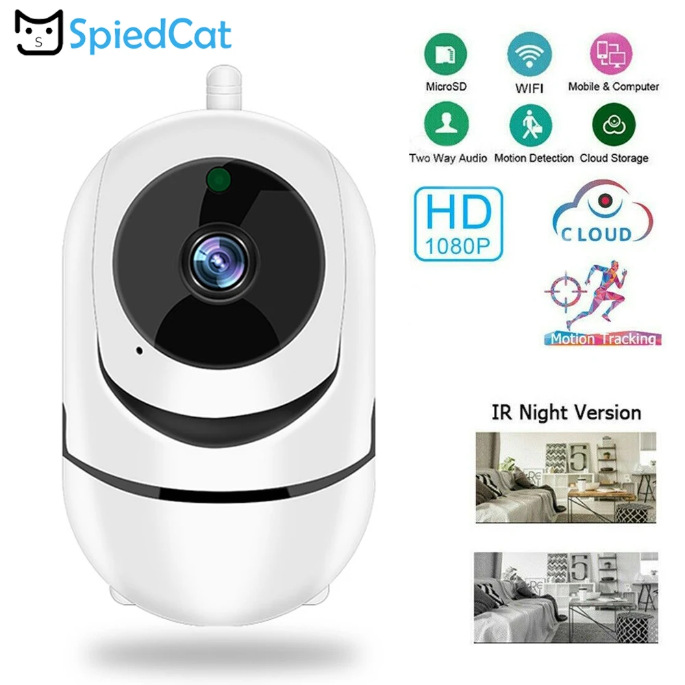 720P/1080P облачная Беспроводная IP Wifi мини камера интеллектуальное автоматическое