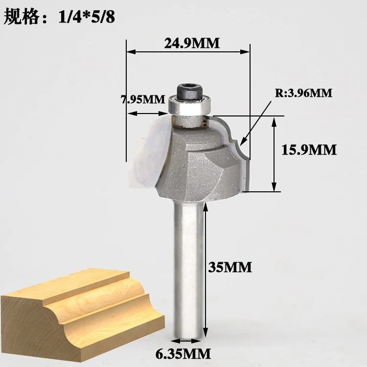 

1 шт. 6,35 мм 1/4 хвостовик деревообрабатывающий гравировальный станок плотничные фрезы двусторонний каркас линейный нож Классическая линия д...