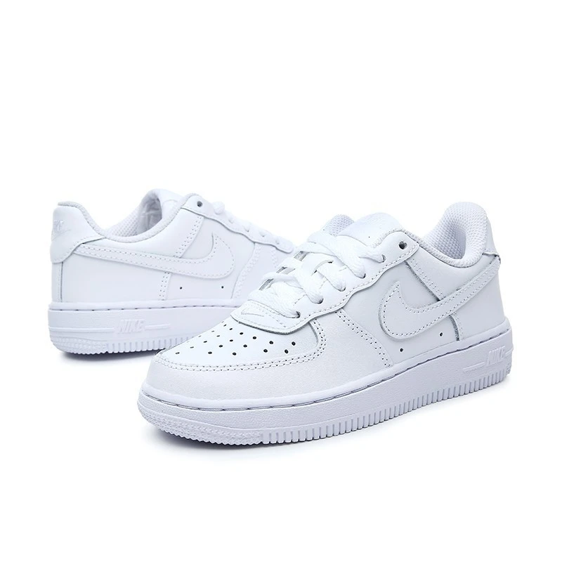 NIKE FORCE 1 оригинальные белые спортивные кроссовки для скейтбординга, дышащий светильник, кроссовки#314193-117
