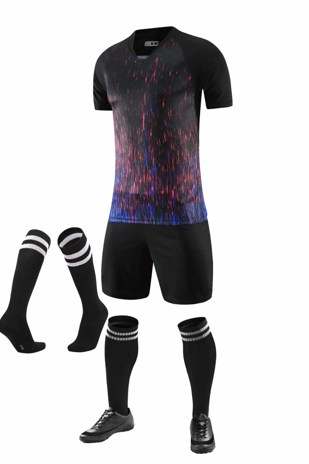 951 Soccer sets Для взрослых мужчин и женщин футбольные майки комплекты одежды для футбола с коротким рукавом футбольная форма для бега футбольный костюм Джерси с носками - Цвет: 951 Soccer sets