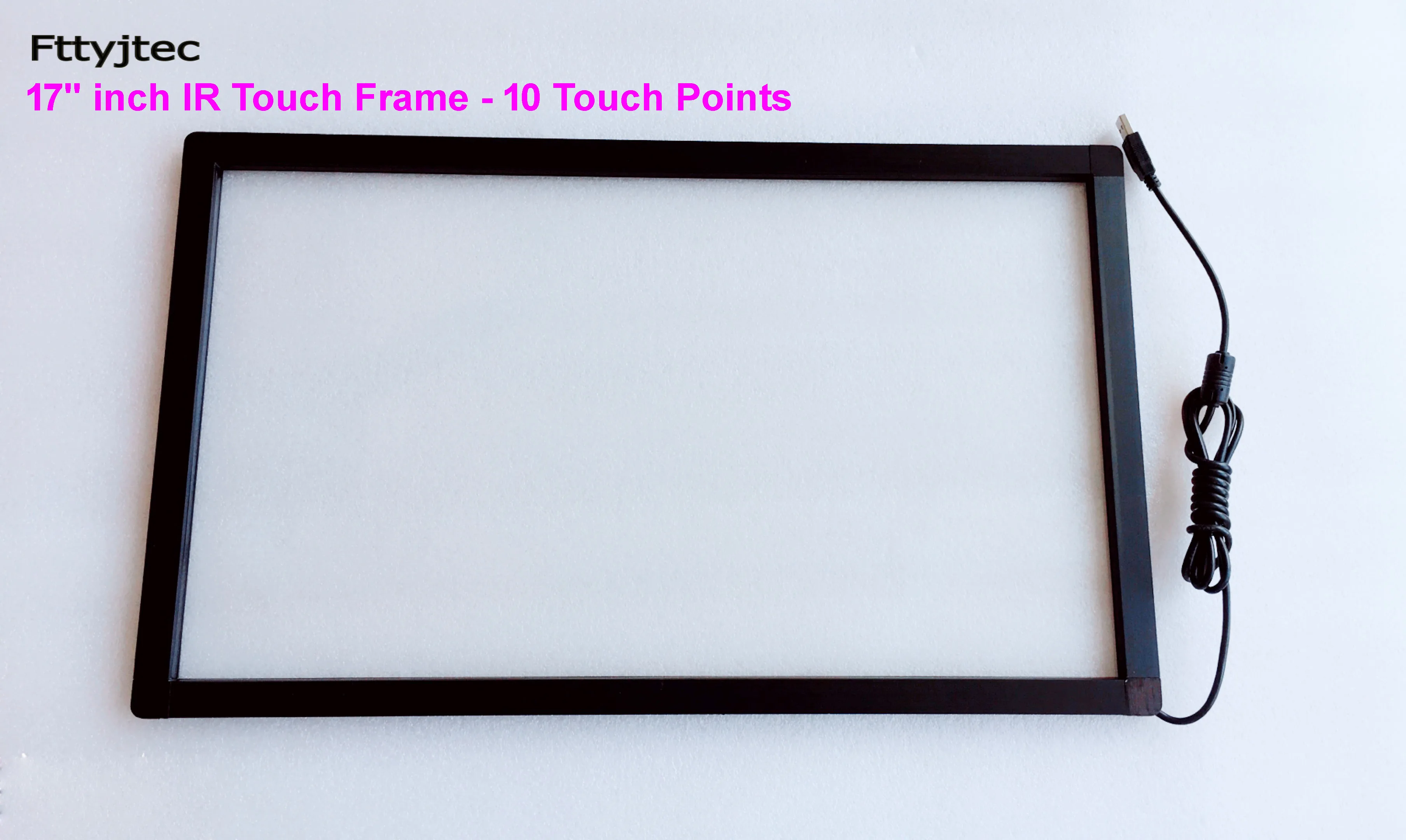Fttyjtec 17 inch 16:10 IR touch frame 10 points infrared touch screen panel multi touchscreen overlay for monitor pc